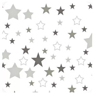 B019 Šedé hvězdy na bílé