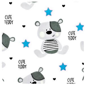 B076 Cute Bear modrý