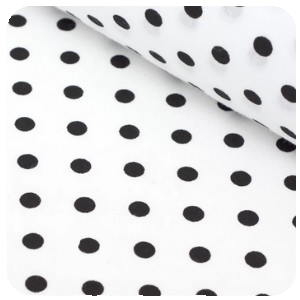 B054 Černý puntík na bílé (1cm)