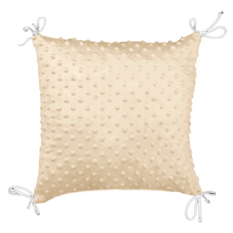 Polštářek na polštářkový mantinel MINKY - Bleached Sand (béžový)