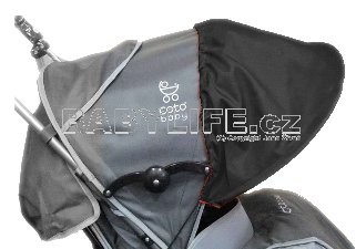 Sluneční kšilt na kočárek s UV filtrem - černá