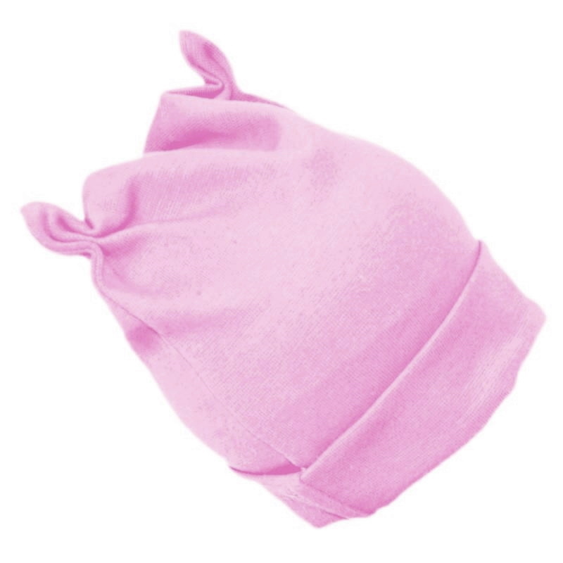 Agnesion Úpletová čepička velikost 68/74 (2) s růžky - světle růžová