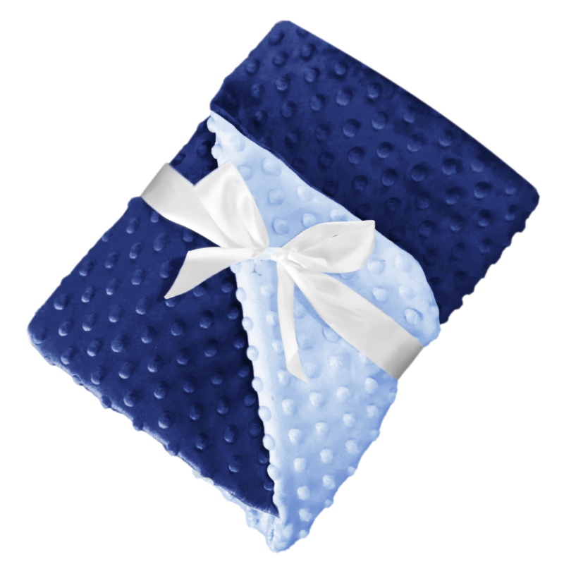 Deka MINKY dvojitá - Navy modrá/světle modrá