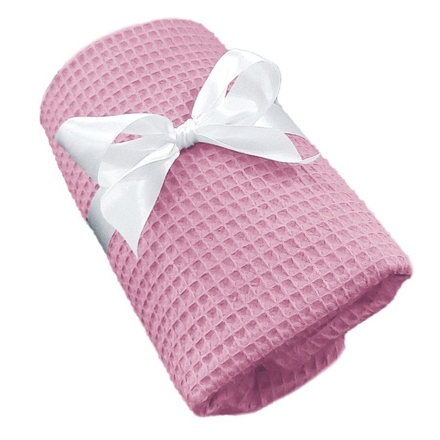Kojenecká deka bavlna VAFLE - Raspberry pink