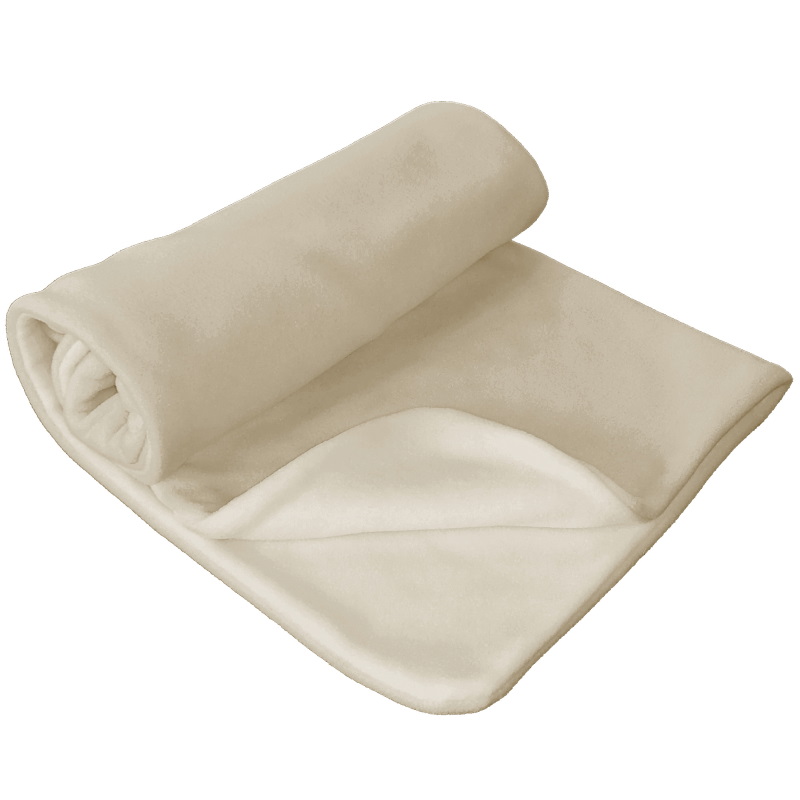 Kojenecká deka dvouvrstvá microfleece - béžová