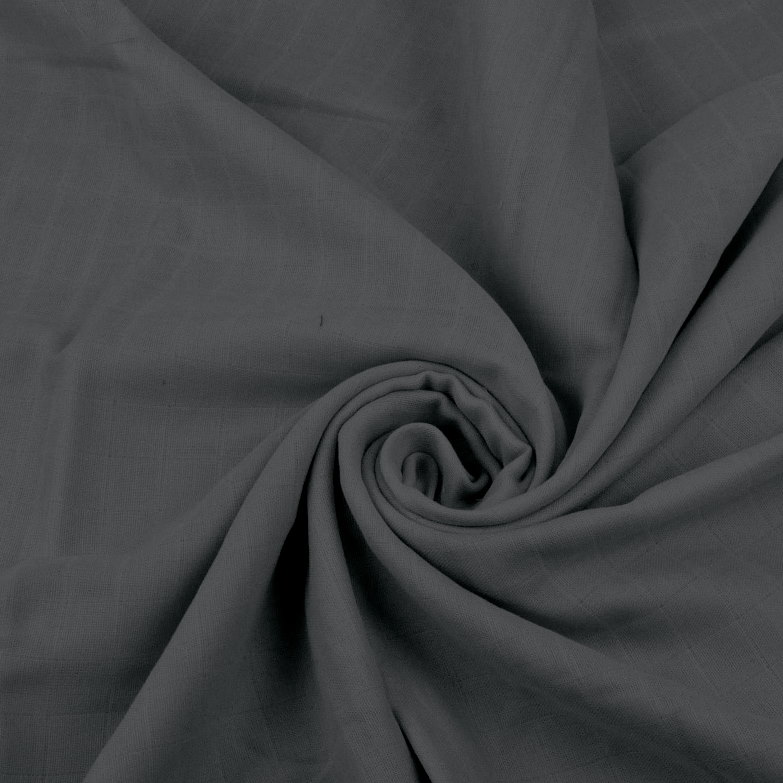 Bavlněná tetra mušelínová zavinovačka/osuška/deka 120x120cm PREMIUM - Antracit