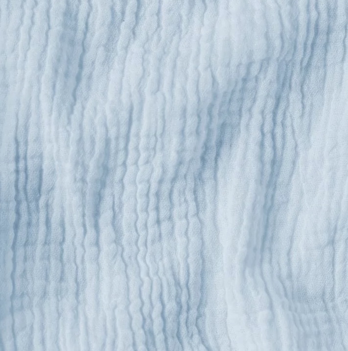 Mušelínové prostěradlo do postýlky 120x60 cm s gumičkou - Skyway Blue