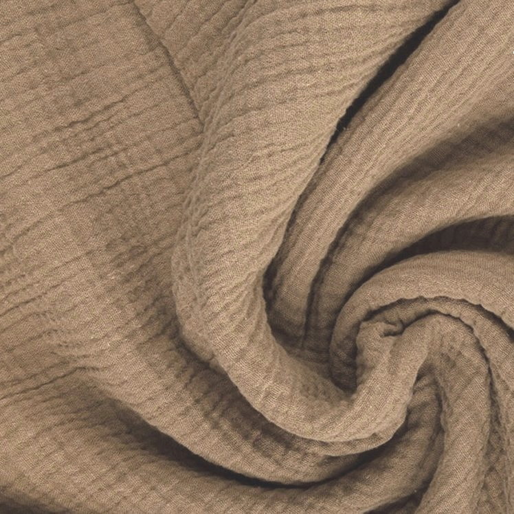 Mušelínové prostěradlo do postýlky 120x60 cm s gumičkou - Cocoa Brown