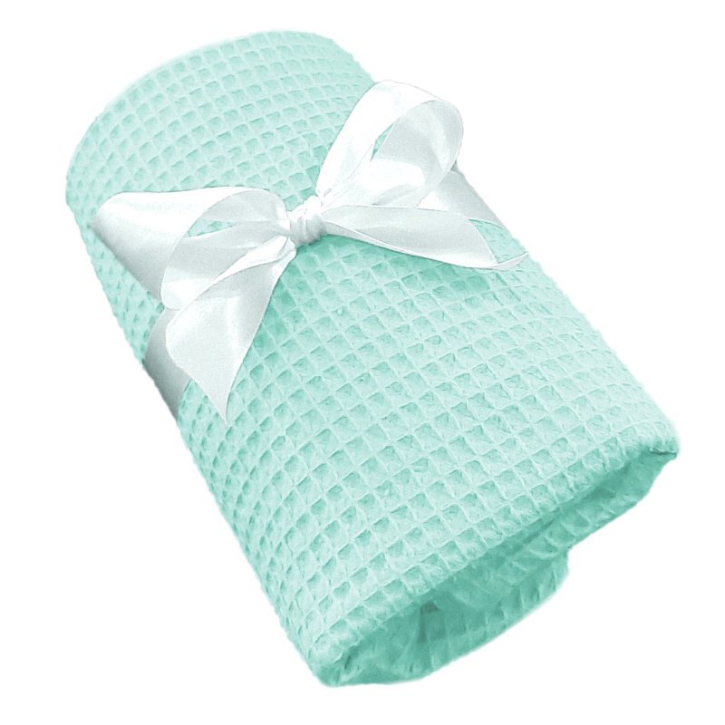 Kojenecká deka bavlna VAFLE - Light mint