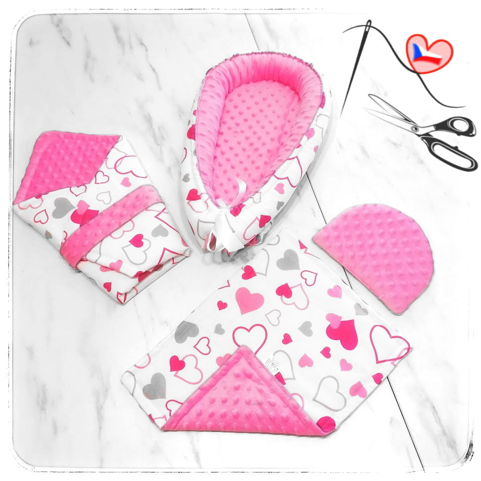 3 dílný set pro panenku do 45cm (oboustranné hnízdečko, rychlozavinovačky komplet do kočárku) - NA ZAKÁZKU