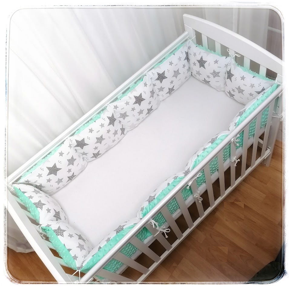 Prošívaný mantinel okolo celé postýlky (2x délka 180 cm) (NA ZAKÁZKU)