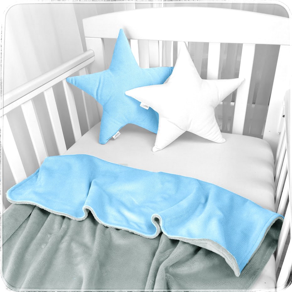 Deka MINKY dvojitá - Minky Velvet Sky Blue/Minky Smooth High Rise