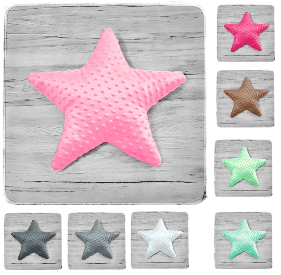 Dekorační polštářek Hvězdička střední (32 cm) MINKY (NA ZAKÁZKU)