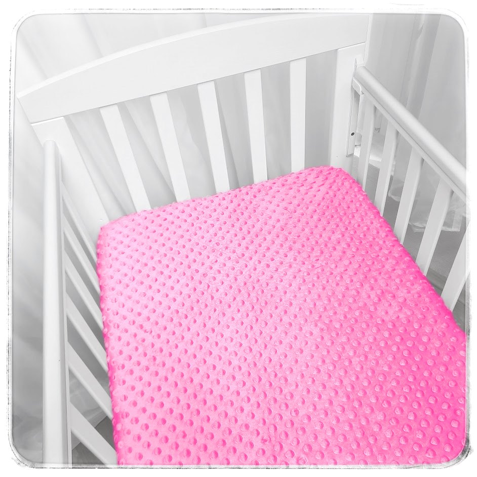 Metráž Minky DOTS - Candy Pink (gramáž 220 g / m2 / Oeko-tex) 10cm