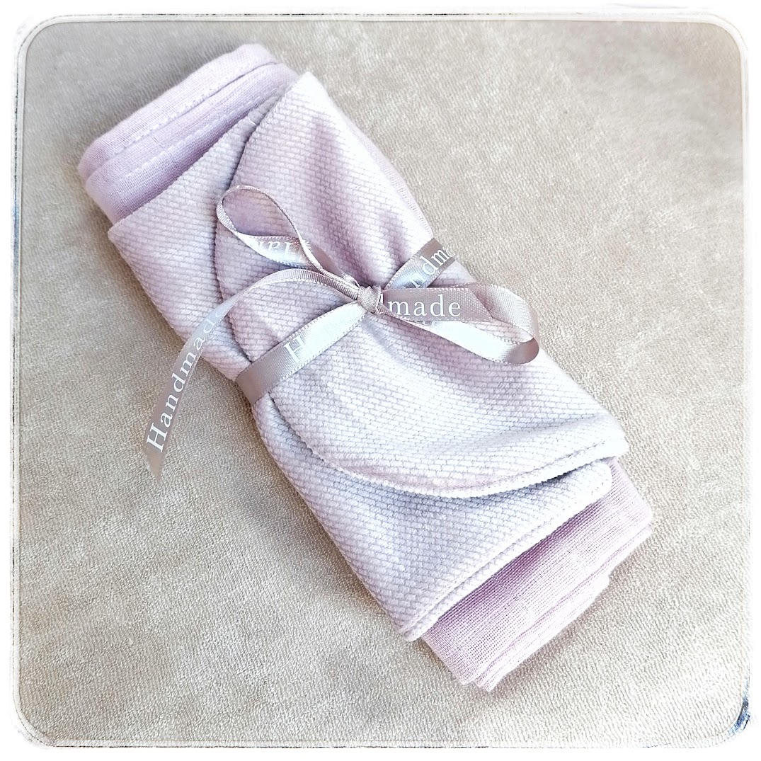 Set bavlněných tetra mušelínových pleneček (2ks) + Velvet žínka (1ks) - Dirty Pink