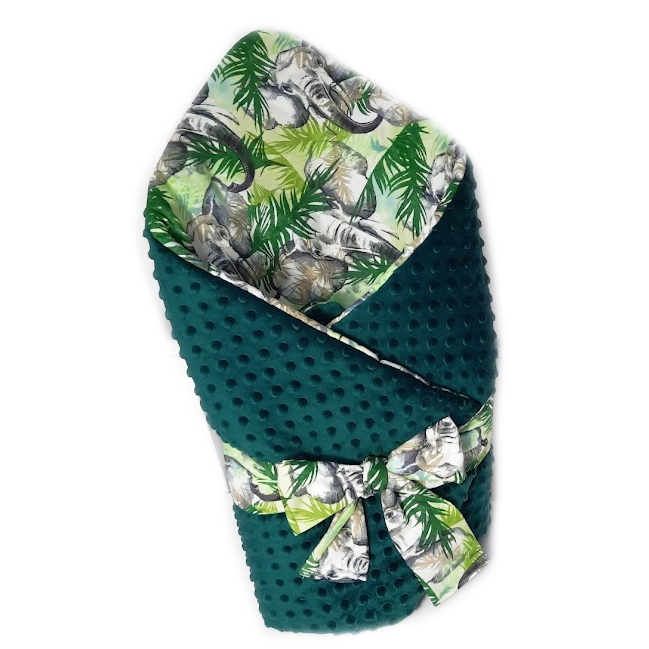 M78 - VZORNÍK - Minky DOTS - Galapagos Green