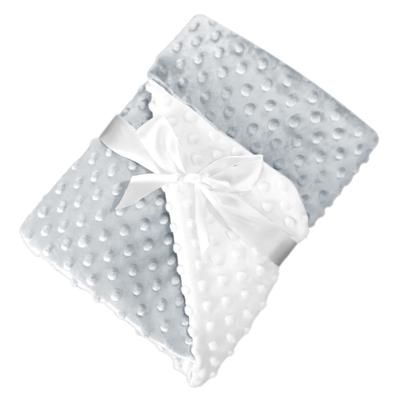 M02 - VZORNÍK - Minky DOTS - Glacier Grey