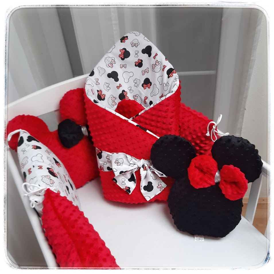 M49 - VZORNÍK - Minky DOTS - Tomato