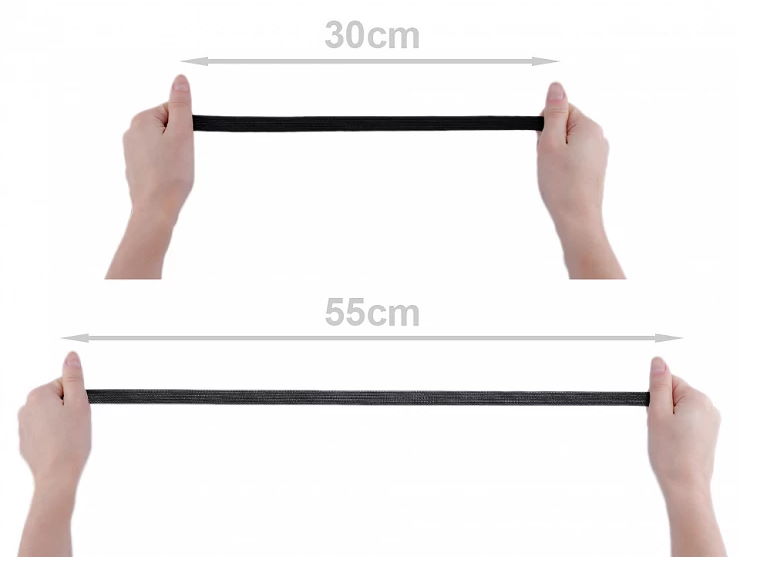Pruženka plochá šíře 15 mm (1m) - černá