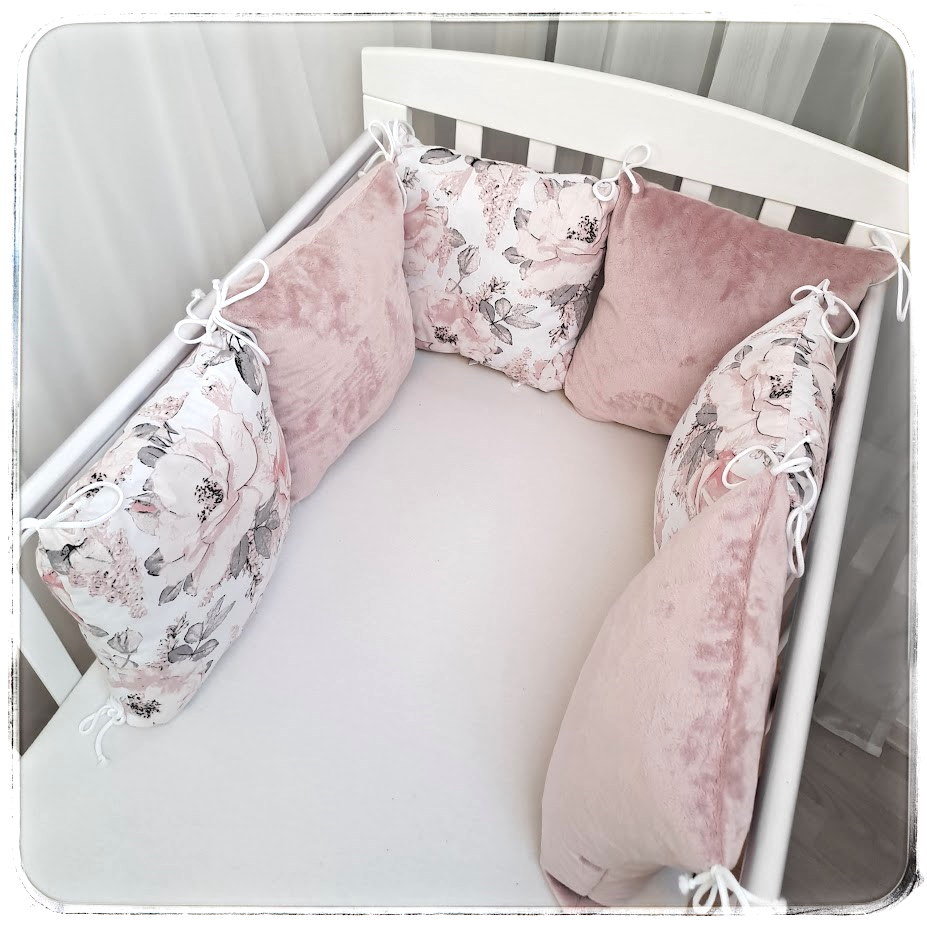 Polštářkový mantinel do postýlky - 3x MINKY, 3x bavlna (NA ZAKÁZKU)