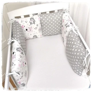 Metráž 100% bavlna plátno 10 cm - Zvířátka šedá růžová na bílé