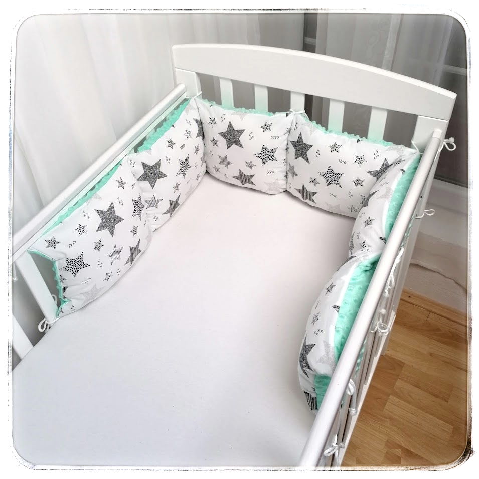 Prošívaný mantinel okolo celé postýlky (2x délka 180 cm) (NA ZAKÁZKU)