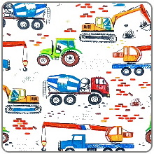 Cestovní přebalovací podložka - Dopravní prostředky na bílé