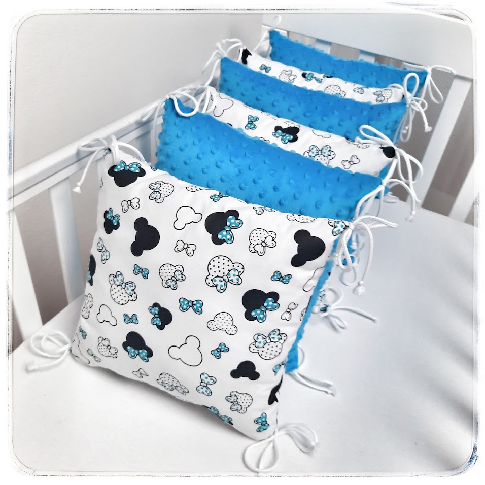 Polštářkový mantinel do postýlky - 3x MINKY, 3x bavlna (NA ZAKÁZKU)