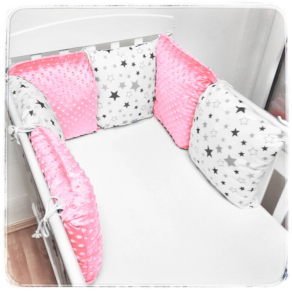 Polštářek na polštářkový mantinel MINKY (NA ZAKÁZKU)