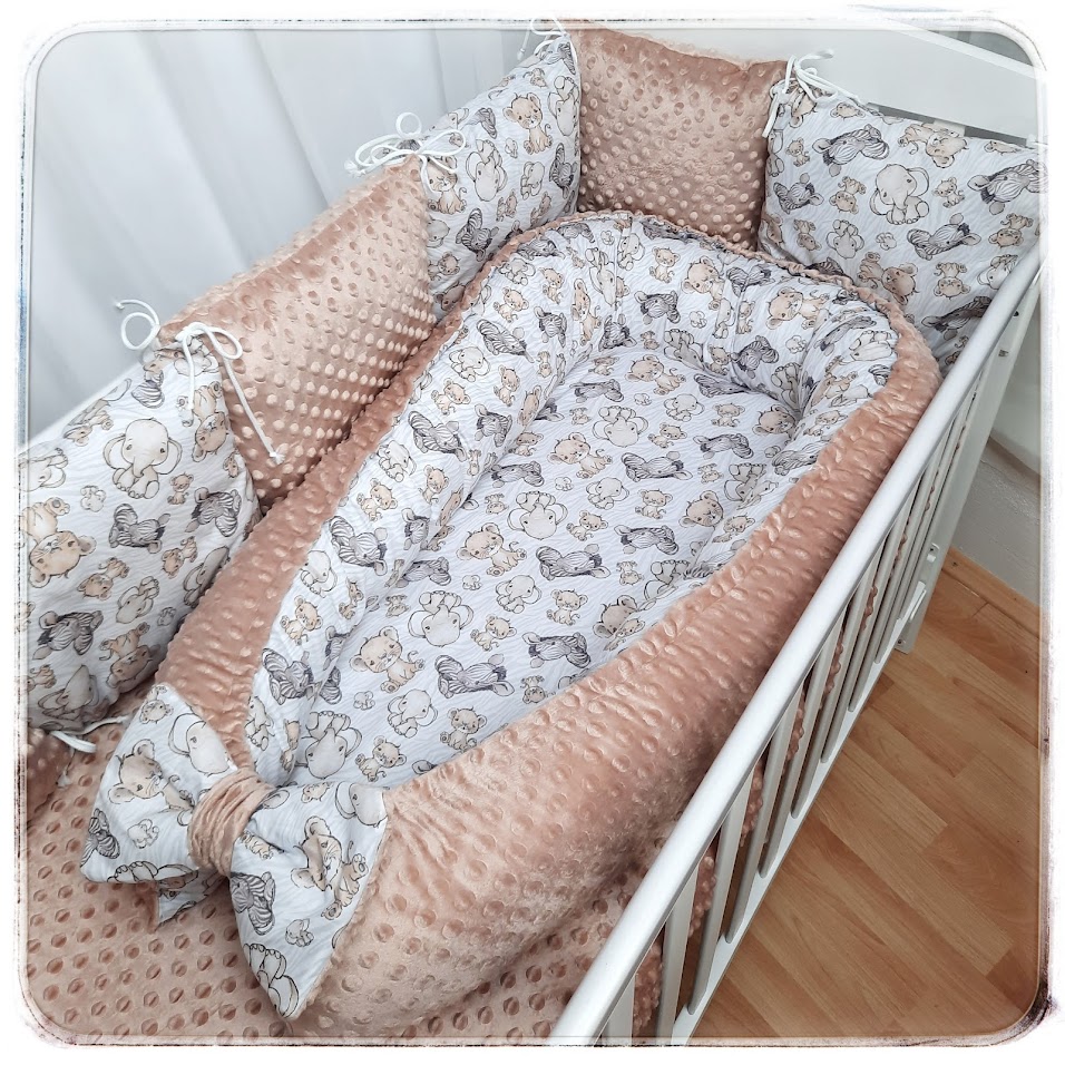 Oboustranné hnízdečko pro miminko do postýlky MINKY (NA ZAKÁZKU)