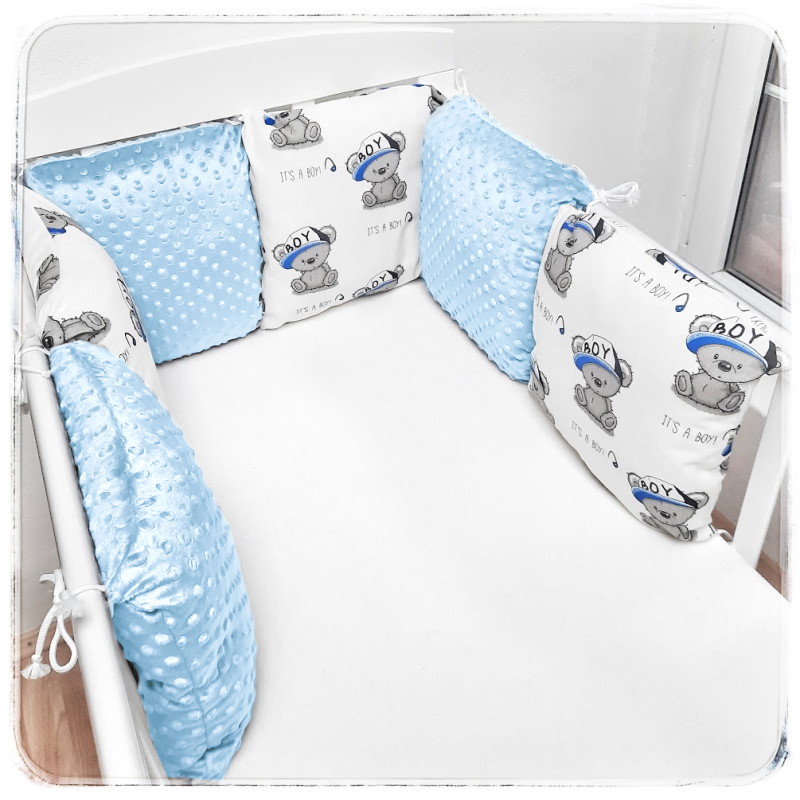 Polštářkový mantinel do postýlky - 3x MINKY, 3x bavlna (NA ZAKÁZKU)