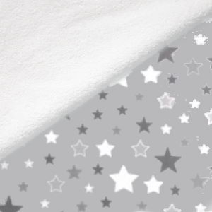 Cestovní přebalovací podložka - šedé potisk bílé šedé hvězdy