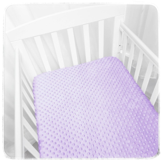 MINKY prostěradlo do postýlky 120x60 cm s gumičkou - Light Lilac