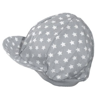 Agnesion Plátěná čepička s kšiltem velikost 62 (1) - šedá bílé hvězdičky