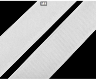 Suchý zip háček + plyš samolepicí šíře 30 mm (1m) - bílý