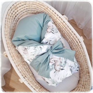 Ledčická dílna Péřová oboustranná rychlozavinovačka 2v1 celobavlněná - Srnečci/šalvěj